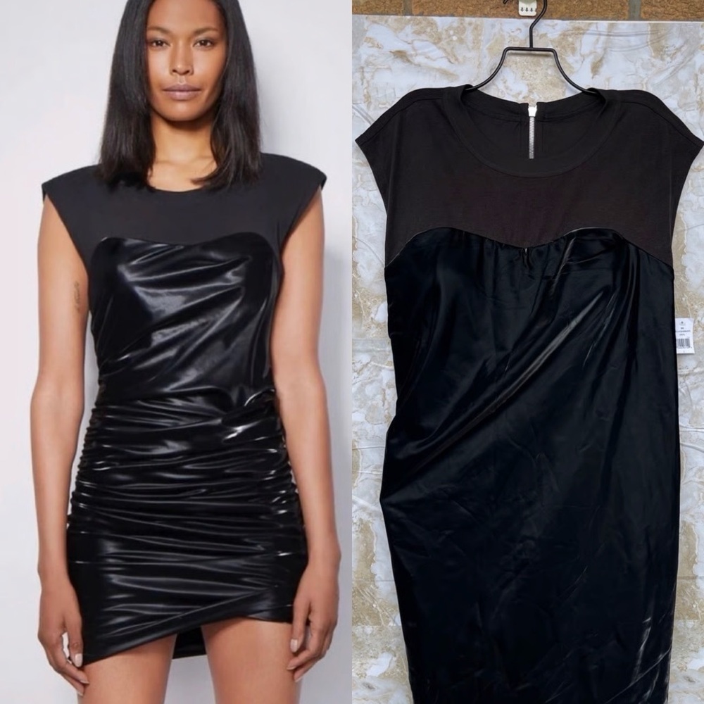 RtA Black Satin Mini Dress